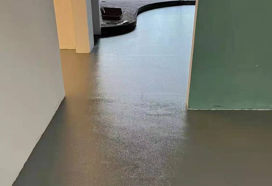 清远华茂中心办公楼水性环氧橘纹地坪工程